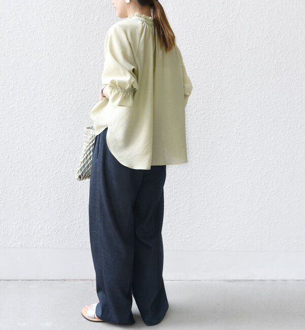 SHIPS for women「〈洗濯機可能〉前後 2WAY フリル リボン シアー ブラウス」|シャツ・ブラウス|