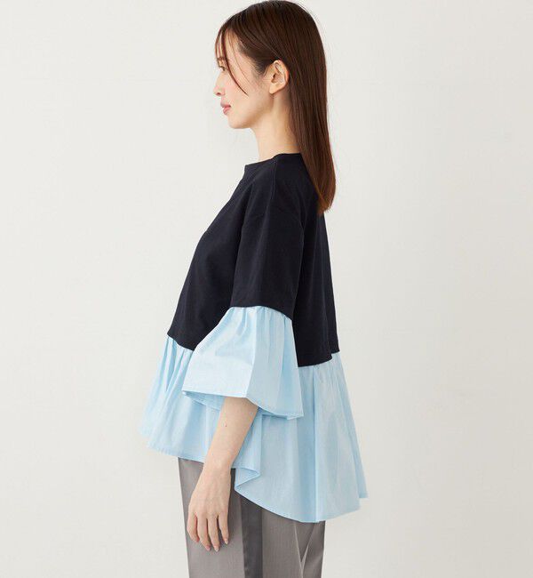 SHIPS Colors 「SHIPS Colors:〈手洗い可能〉ミラノリブ フハク コンビ トップス」|Tシャツ・カットソー|