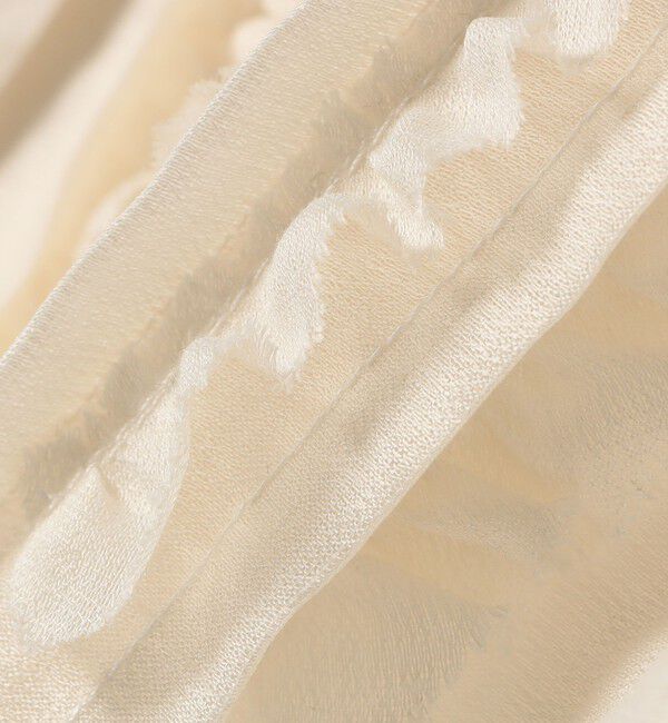 SHIPS any「SHIPS any:〈手洗い可能〉シアー フリル バンドカラー パフ シャツ ブラウス」|シャツ・ブラウス|