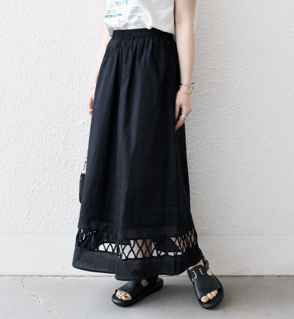 SHIPS any「SHIPS any:〈手洗い可能〉ロープ デザイン ギャザー フレア スカート」|スカート|