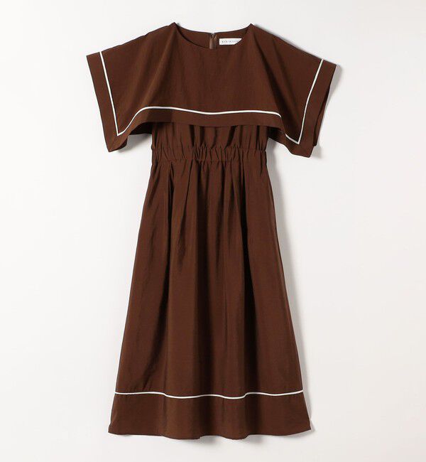 quaranciel「quaranciel:〈洗濯機可能〉ケープデザイン パイピング ワンピース」|ワンピース|