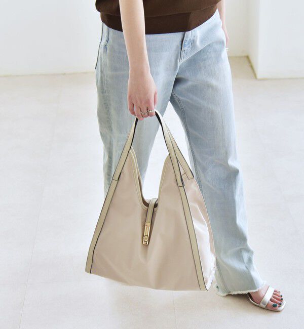 quaranciel「quaranciel: 金具デザイン Vカット トート バッグ」|トートバッグ|