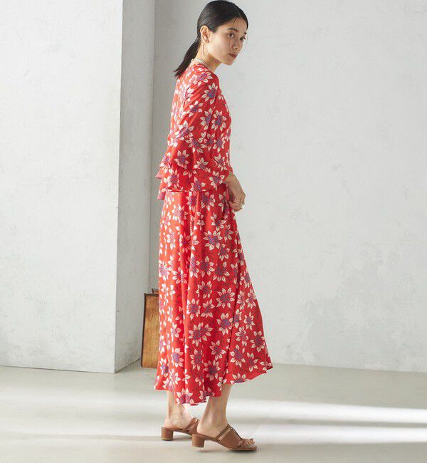 SHIPS for women「小泉里子コラボ:〈手洗い可能〉フラワー プリント ワンピース」|ワンピース|