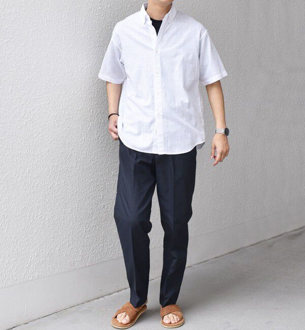 SHIPS any「SHIPS any: BEZ TEXTILE マルチカラー ストライプ/ソリッド ボタンダウン ショートスリーブ シャツ◇」|シャツ・ブラウス|