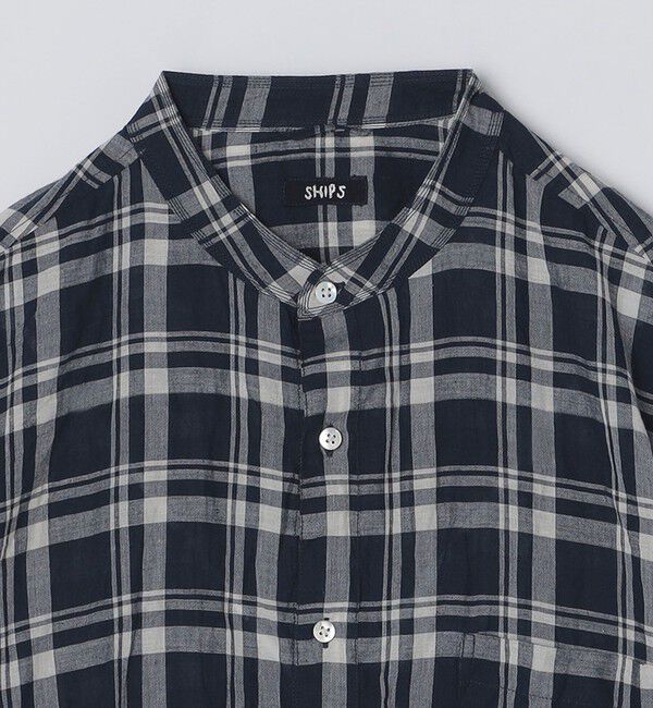 SHIPS「SHIPS: インディア バンドカラー ロングスリーブ シャツ」|シャツ・ブラウス|