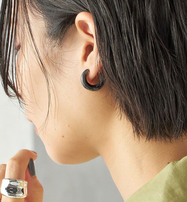SHIPS for women「樹脂 フープ イヤリング S」|イヤリング|