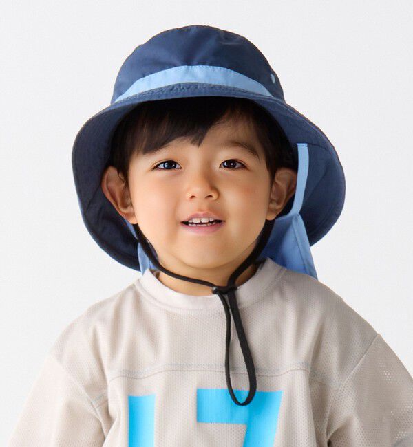 SHIPS Colors 「SHIPS Colors:〈手洗い可能〉サファリ ハット (KIDS)」|ハット|ネイビー