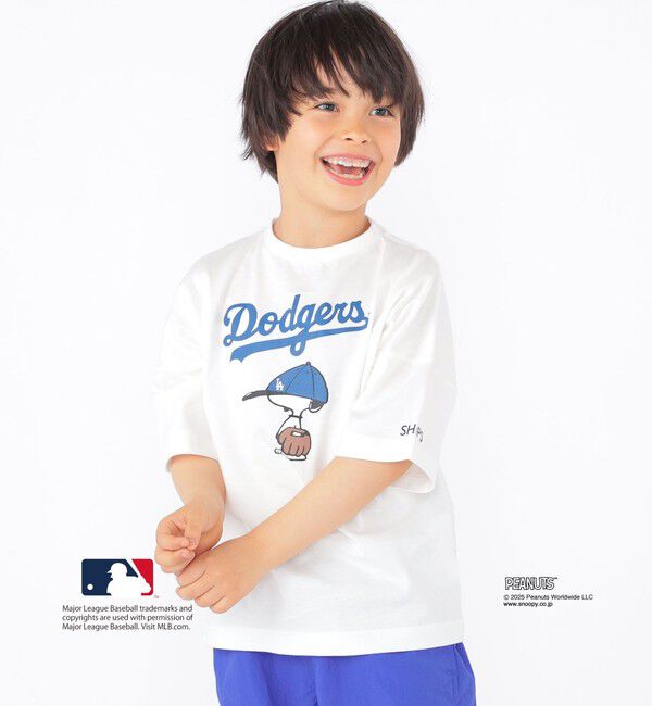 SHIPS KIDS「SHIPS KIDS:100～125cm / PEANUTS&times;MLB プリント Tシャツ」|Tシャツ・カットソー|
