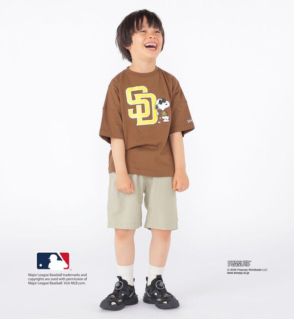SHIPS KIDS「SHIPS KIDS:100～125cm / PEANUTS&times;MLB プリント Tシャツ」|Tシャツ・カットソー|