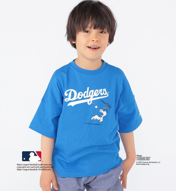 SHIPS KIDS「SHIPS KIDS:100～125cm / PEANUTS&times;MLB プリント Tシャツ」|Tシャツ・カットソー|