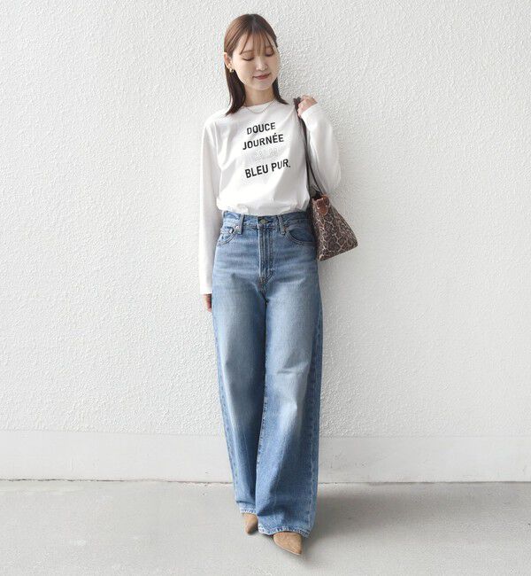 SHIPS for women「《予約》ロング スリーブ プリント TEE」|Tシャツ・カットソー|