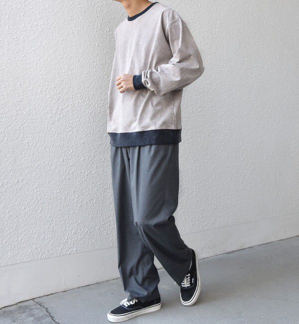 SHIPS any「【SHIPS any別注】ONEITA: ケミカルウォッシュ リラックス リンガー Tシャツ(ロンT)◆」|Tシャツ・カットソー|