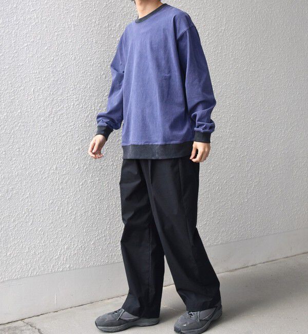 SHIPS any「【SHIPS any別注】ONEITA: ケミカルウォッシュ リラックス リンガー Tシャツ(ロンT)◆」|Tシャツ・カットソー|