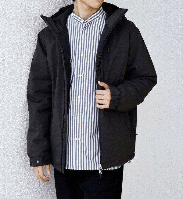 SHIPS any「【WEB限定】SHIPS any:〈手洗い可能/撥水〉ウールライク ユーティリティー 中綿 マウンテンパーカー◆◆」|ダウン|ダークグレー