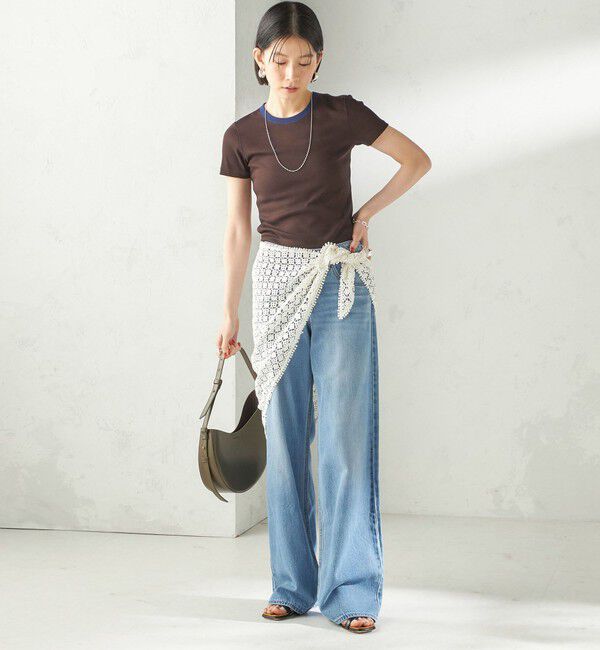 SHIPS for women「《予約》【一部SHIPS別注】GGG:〈手洗い可能〉クルーネック 半袖 TEE」|Tシャツ・カットソー|