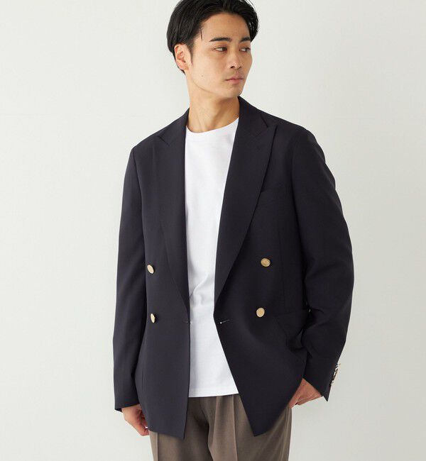 SHIPS Colors 「《予約》SHIPS Colors:〈撥水・手洗い可能〉モノ・マガジン コラボ ネイビー ブレザー◆」|テーラードジャケット|