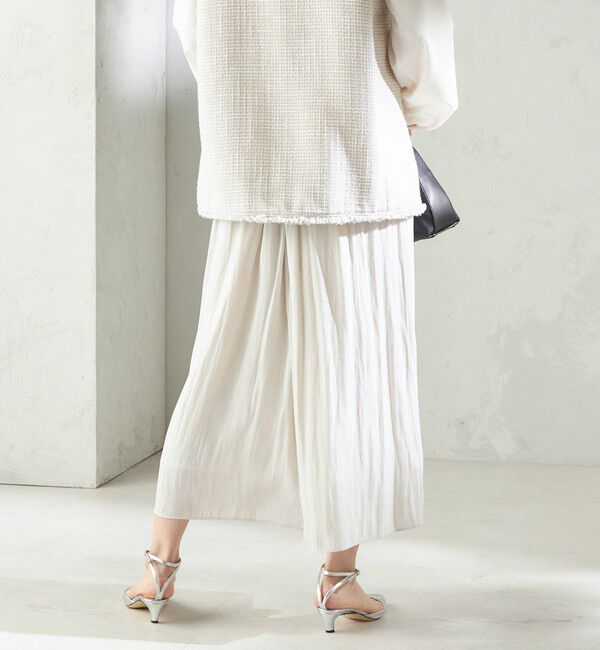 SHIPS for women「《予約》〈手洗い可能〉カッセン パウダー サテン スカート パンツ」|その他|
