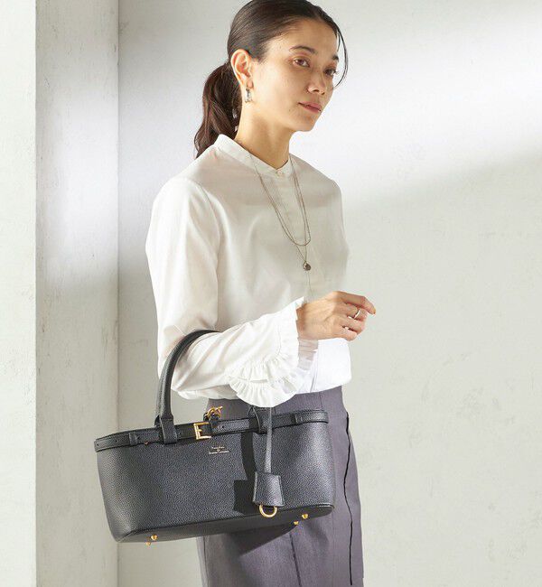 SHIPS for women「《予約》〈洗濯機可能〉フリル カフス バンド カラー シャツ」|シャツ・ブラウス|