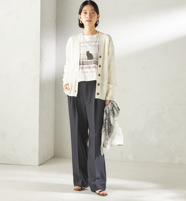 SHIPS for women「《予約》〈手洗い可能〉ブライト ペーパー Vネック ニット カーディガン」|カーディガン|