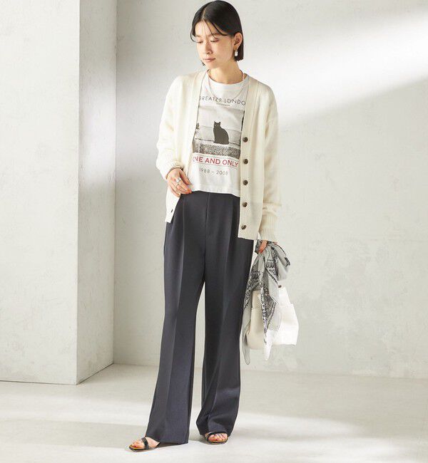 SHIPS for women「《予約》〈手洗い可能〉ブライト ペーパー Vネック ニット カーディガン」|カーディガン|