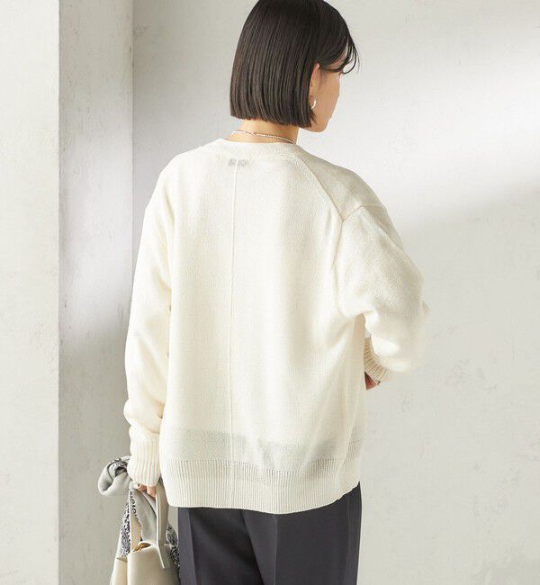 SHIPS for women「《予約》〈手洗い可能〉ブライト ペーパー Vネック ニット カーディガン」|カーディガン|