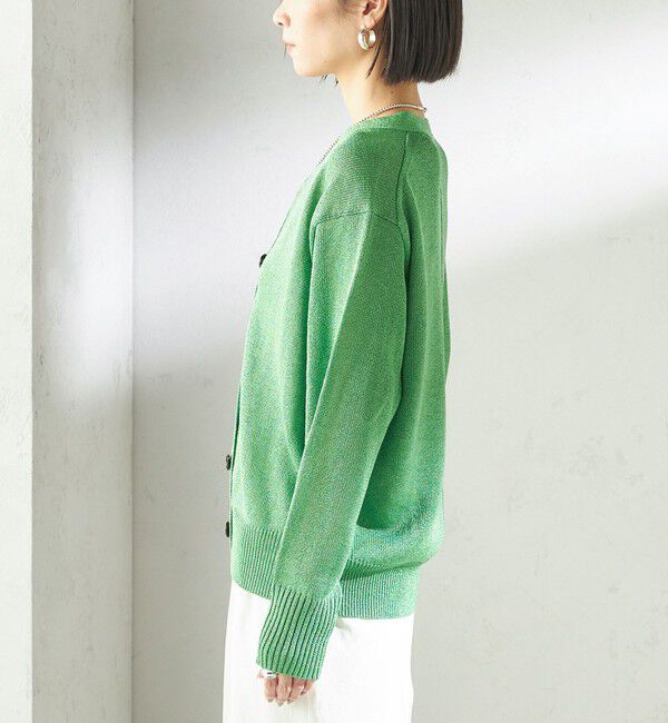 SHIPS for women「《予約》〈手洗い可能〉ブライト ペーパー Vネック ニット カーディガン」|カーディガン|