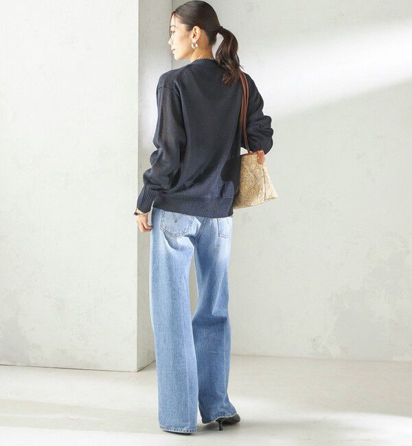 SHIPS for women「《予約》〈手洗い可能〉ブライト ペーパー Vネック ニット カーディガン」|カーディガン|