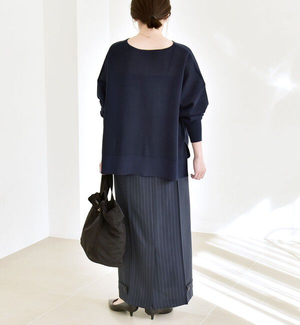 quaranciel「《予約》quaranciel :〈洗濯機可能〉ベルト デザイン Iライン ロング スカート」|スカート|