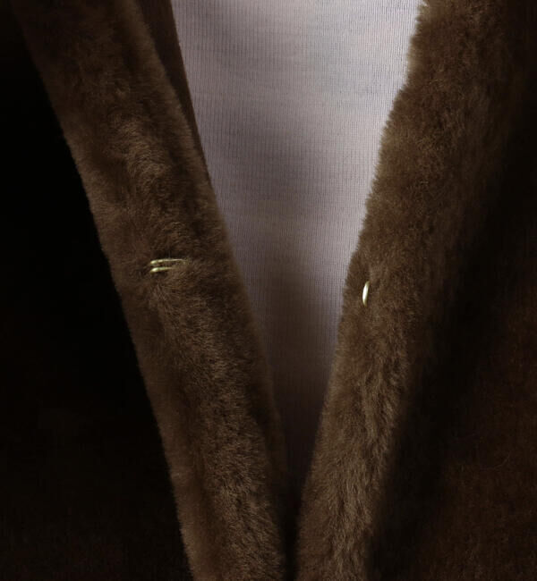 TOMORROWLAND collection「メリノムートン ノーカラーコート」|ノーカラーコート|