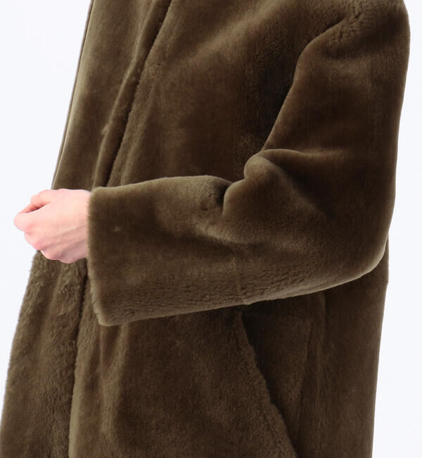 TOMORROWLAND collection「メリノムートン ノーカラーコート」|ノーカラーコート|