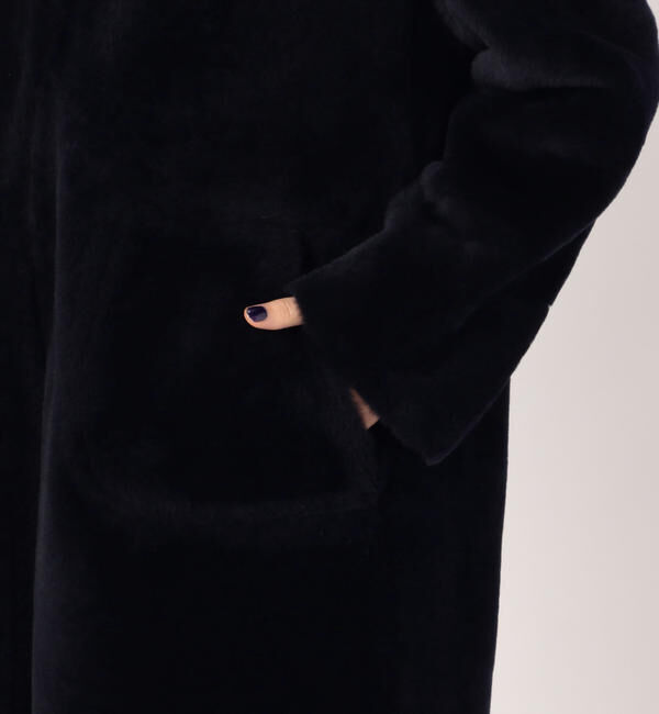 TOMORROWLAND collection「メリノムートン ノーカラーコート」|ノーカラーコート|