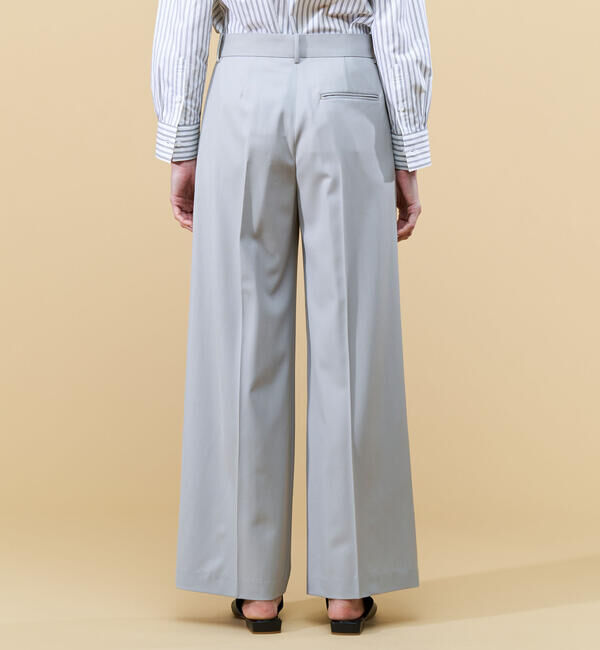 DES PRES「ハイツイストギャバジン タックワイドパンツ」|スラックス|
