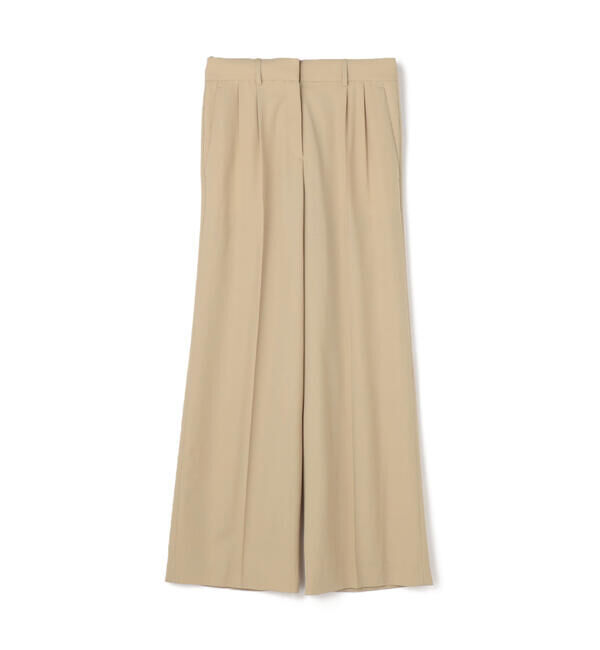 DES PRES「ハイツイストギャバジン タックワイドパンツ」|スラックス|43 ベージュ