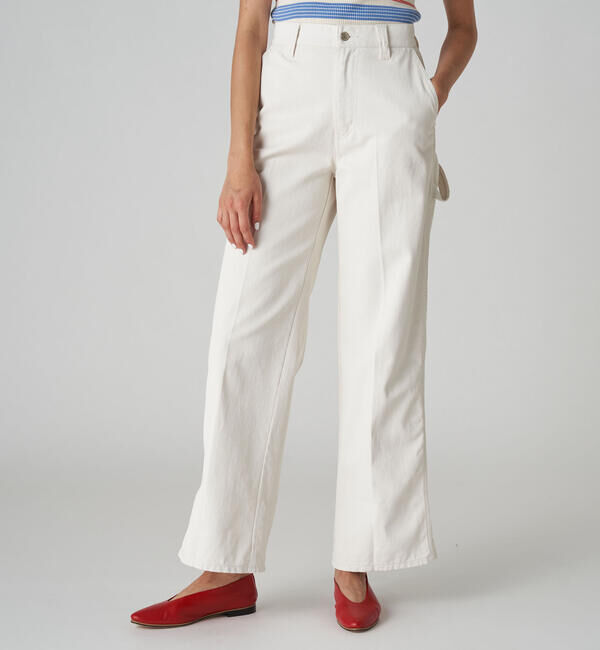 MACPHEE「ピグメントドリルクロス ペインターパンツ」|チノ|11 ホワイト