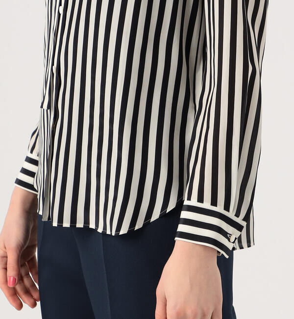 TOMORROWLAND collection「ワイドストライプ ボウタイブラウス」|シャツ・ブラウス|