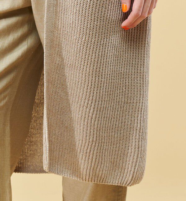 GALERIE VIE「リネンフルカーディガン ロングジレ」|ニット・セーター|