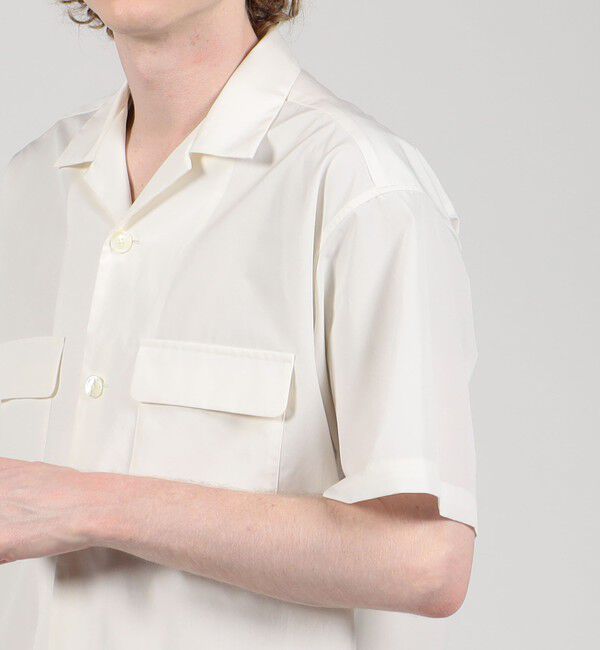 CABaN「CABaN コットンシャンブレー ダブルポケット半袖シャツ」|シャツ・ブラウス|