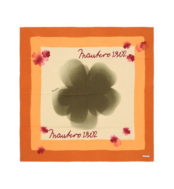 TOMORROWLAND GOODS「MANTERO PIAZZA NAVONA シルクスカーフ」|バンダナ・スカーフ|12 オレンジ系