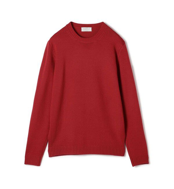 TOMORROWLAND MENS「TOMORROWLAND TRICOT メリノベーシック クルーネックプルオーバー」|ニット・セーター|37 ダークレッド