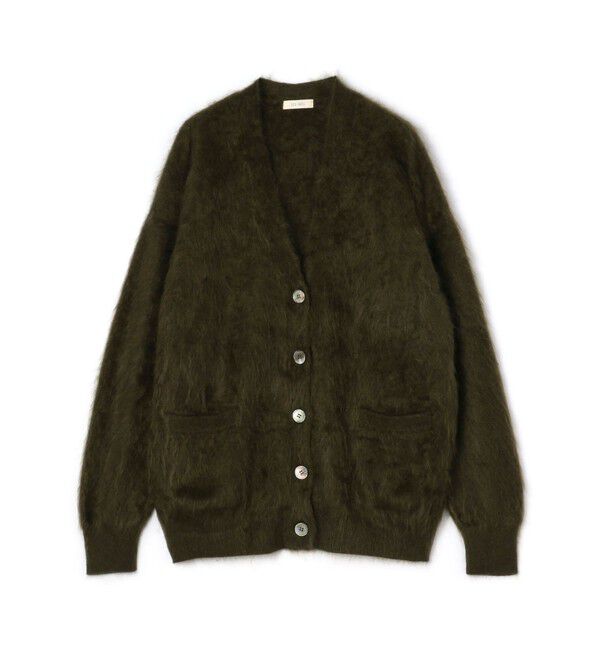 DES PRES「ピュアカシミヤファー Vネックカーディガン」|カーディガン|57 カーキ