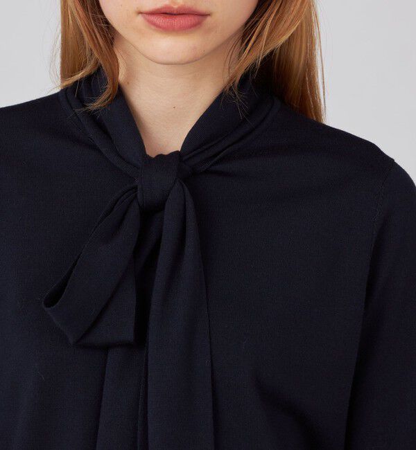 Ballsey「スーパーエクストラファインウール ボウタイプルオーバー」|ニット・セーター|