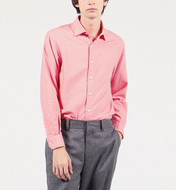 TOMORROWLAND MENS「コットンカシミヤ ワイドスプレッドカラーシャツ」|シャツ・ブラウス|