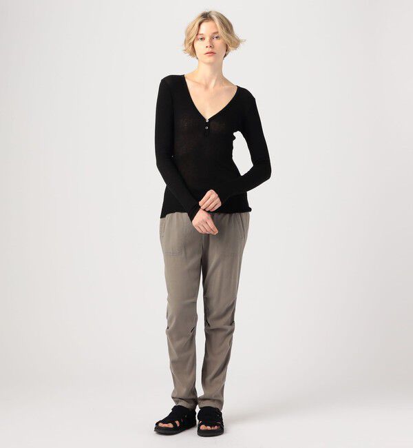 JAMES PERSE「コットンカシミヤブレンドリブ ヘンリーネックプルオーバー WVA3940」|Tシャツ・カットソー|