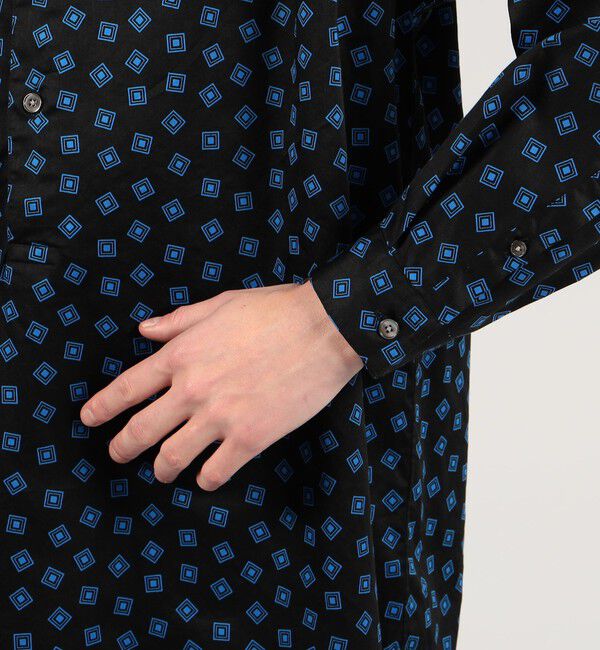 TOMORROWLAND MENS「コットンサテンプリント プルオーバータックシャツ」|シャツ・ブラウス|