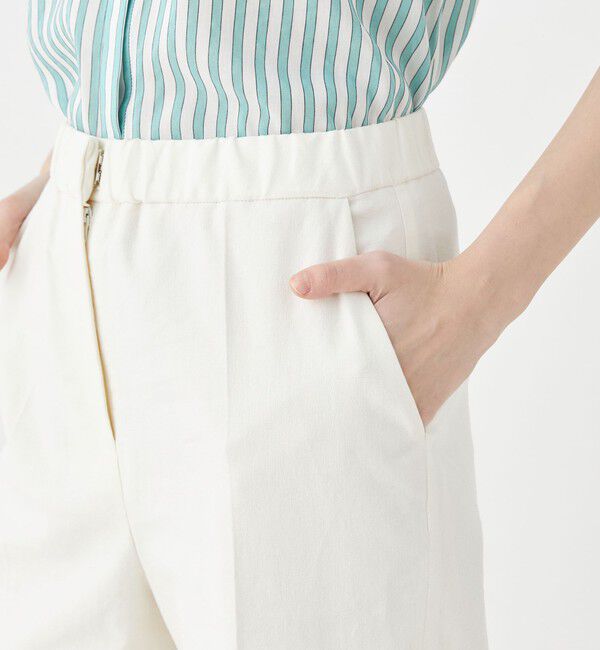 TOMORROWLAND collection「リネンストレッチ ウエストギャザーストレートパンツ」|その他|