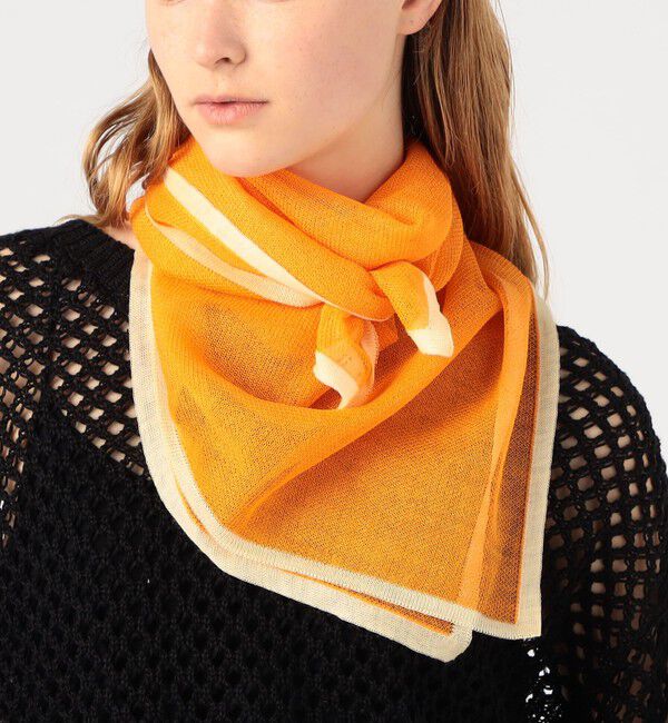 TOMORROWLAND GOODS「ASAUCE MELER ラミーニットトリミングストール」|バンダナ・スカーフ|