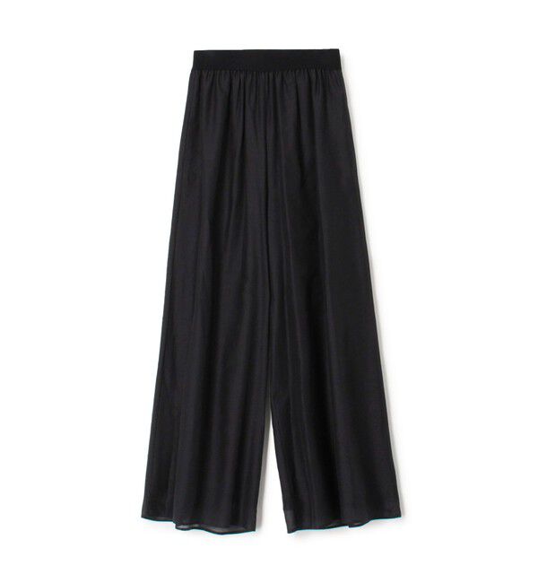 DES PRES「コットンシルクローン ギャザーワイドパンツ」|その他|69 ネイビー
