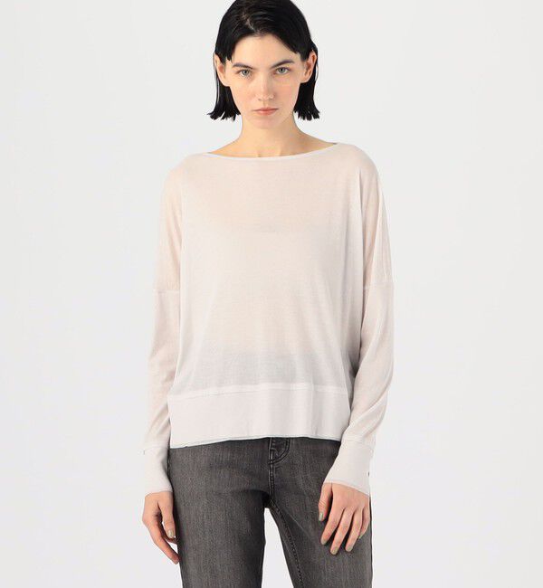 GALERIE VIE「ガーゼフライスジャージー ボートネックプルオーバー」|Tシャツ・カットソー|