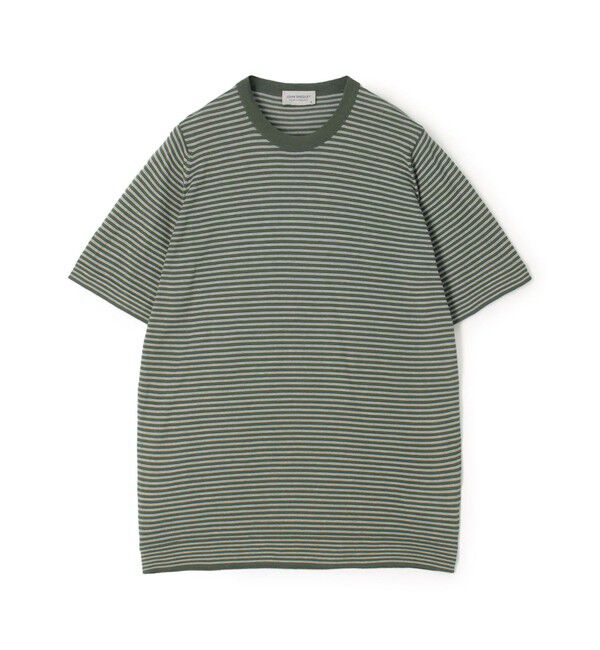 TOMORROWLAND BUYING WEAR「JOHN SMEDLEY VIKTOR 30G EASY FIT クルーネックプルオーバー」|ニット・セーター|56 PALM/WHITE