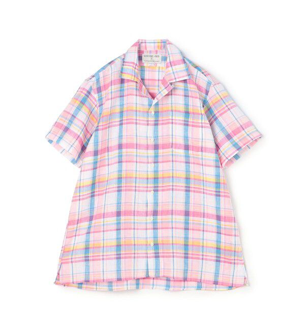 TOMORROWLAND BUYING WEAR「【別注】INDIVIZUALIZED SHIRTS リネン キャンプカラーシャツ」|シャツ・ブラウス|36 ピンク系